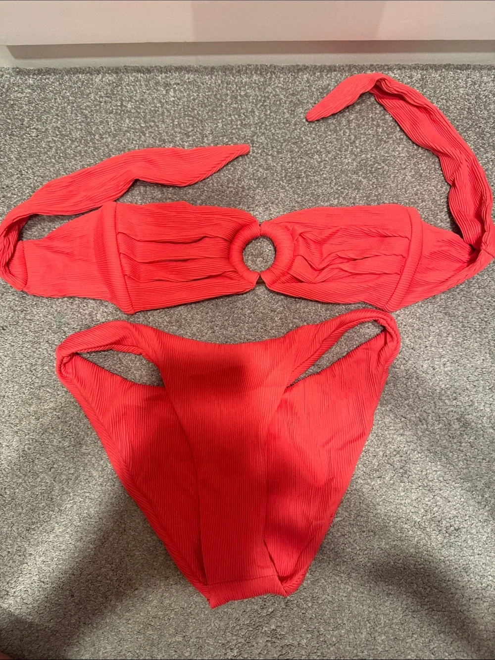 Kulani Kinis size small watermelon ribbed